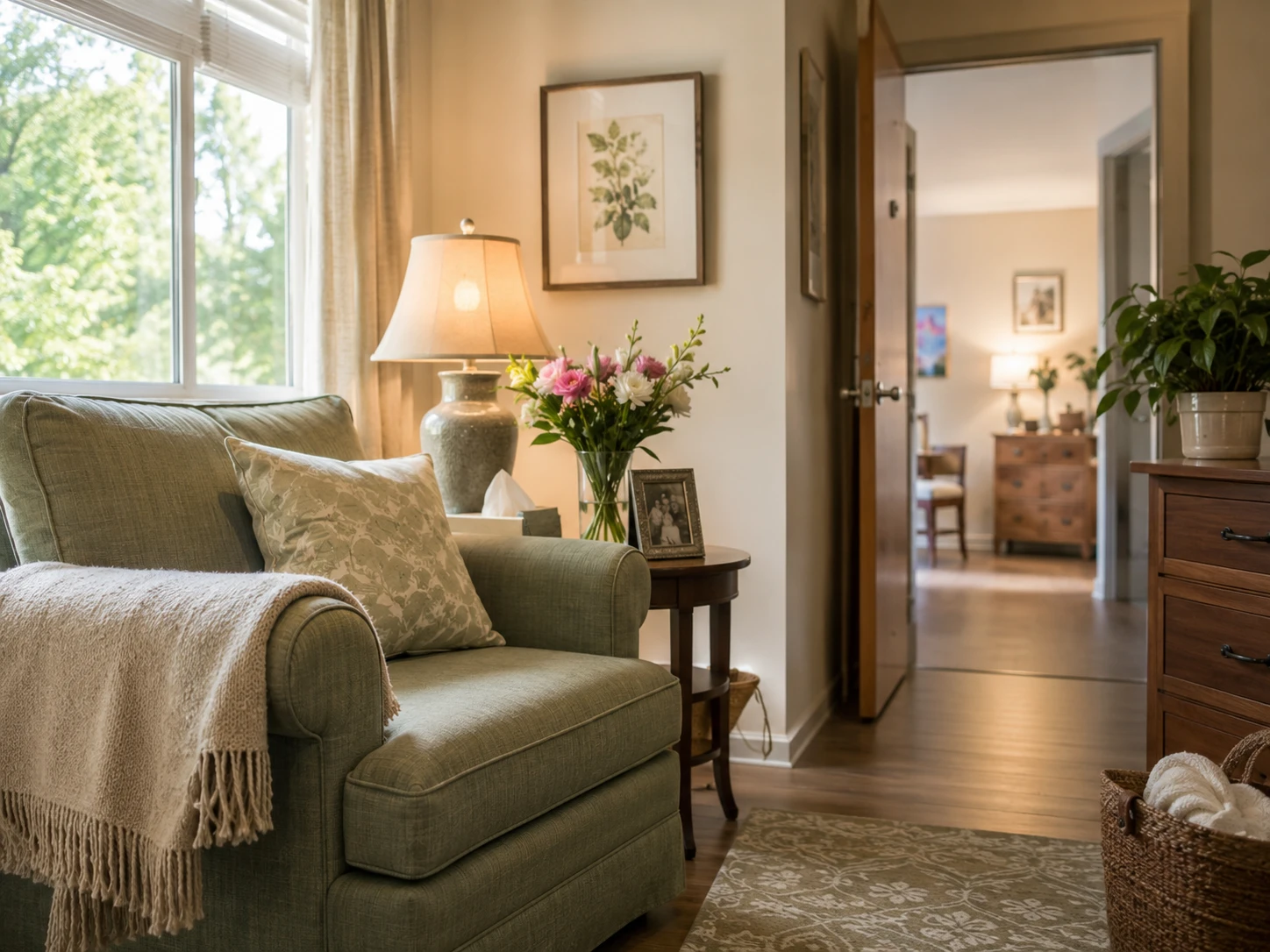 A comfortable assisted living apartment