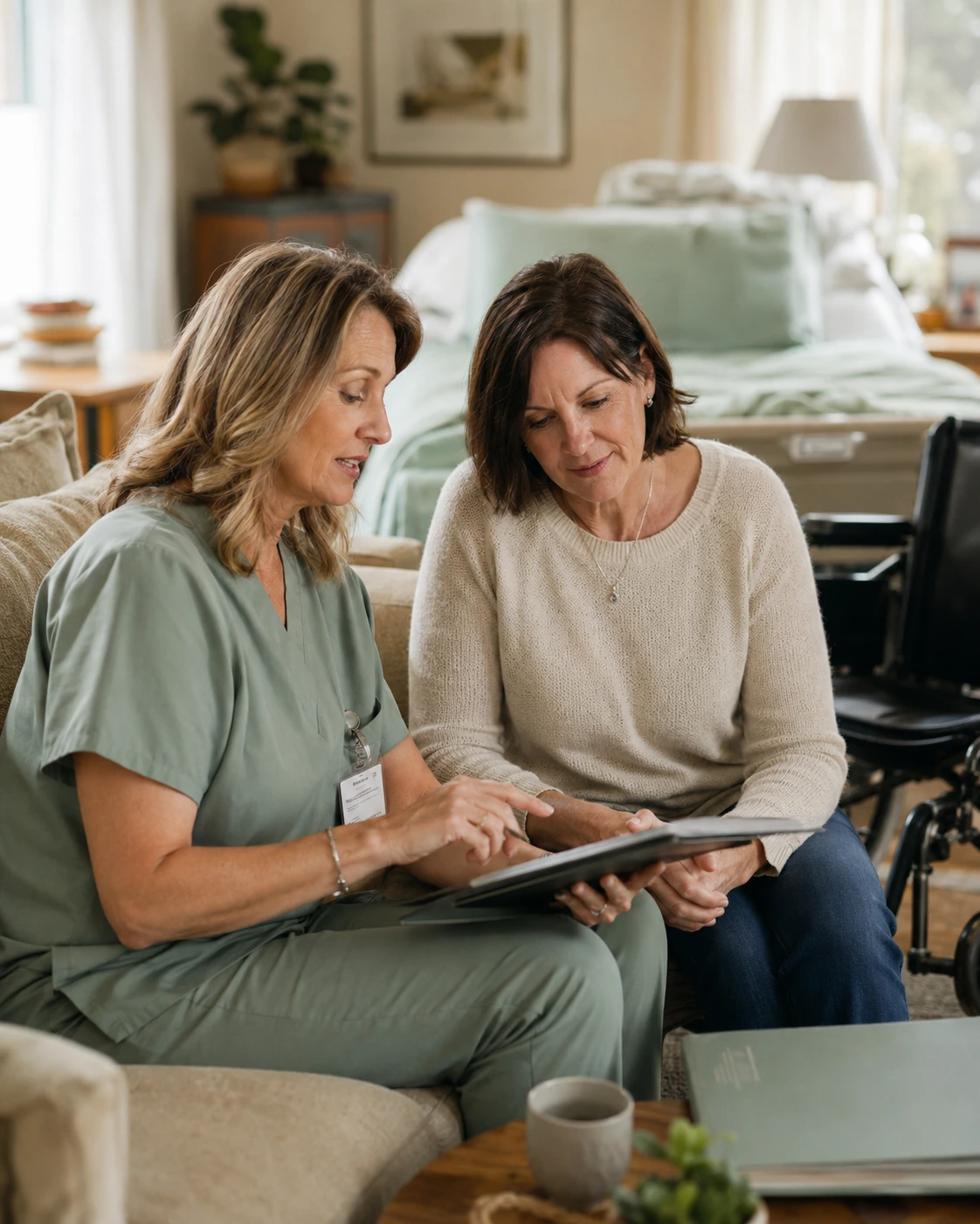 Medical equipment and practical support for hospice patients