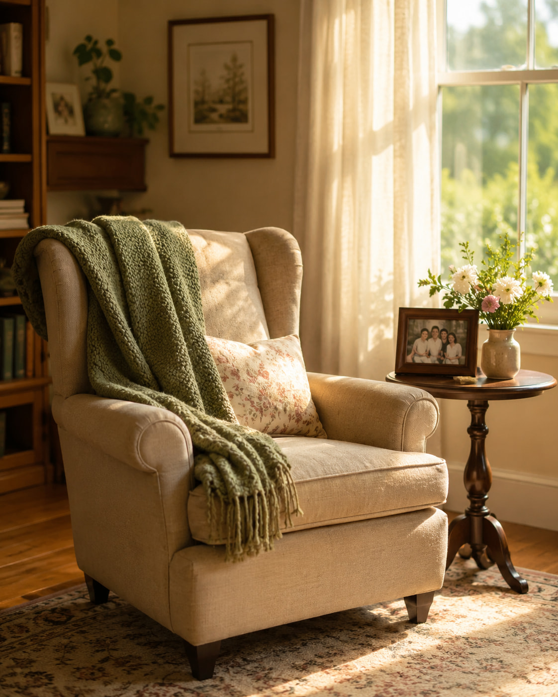 A Halo Healthcare caregiver visiting a patient at home